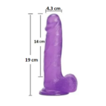 Consolador con chupa 19 cm