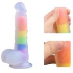 Consolador Arco iris Neon 19.5 cm