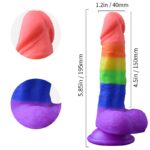 Consolador Arco iris  19.5 cm