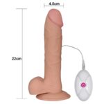 Vibrador Ultrasuave con chupa 22 cm