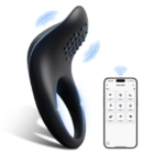 Anillo vibrador, retardante recargable con app