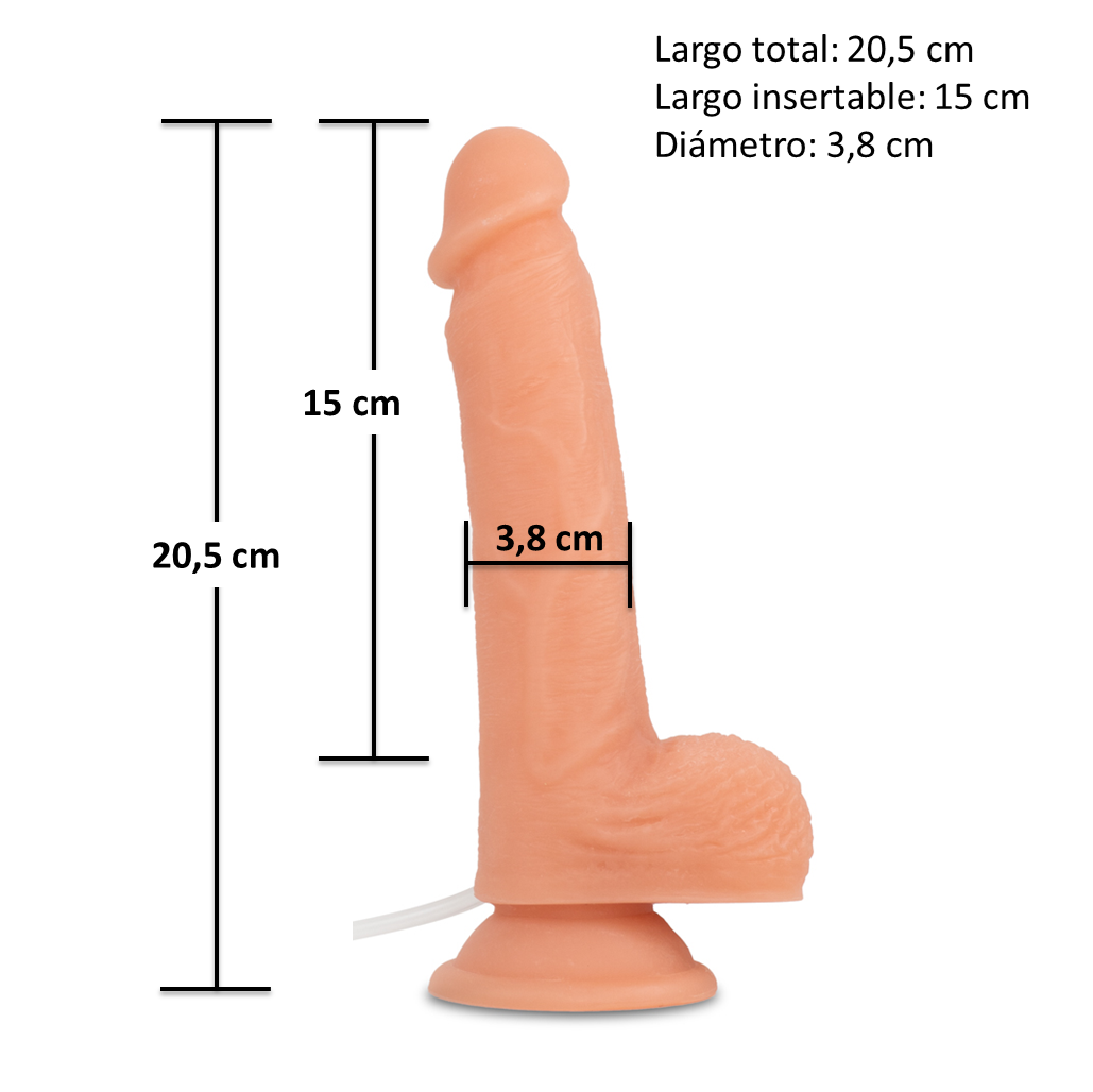 Dildo Realista Eyaculador 20.5 cm